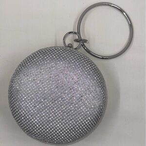Silver Rhinestone Evening Bag
